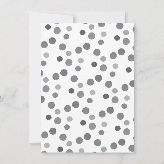 Baby hippo black and white Birthday Invitation Kaart (Achterkant)