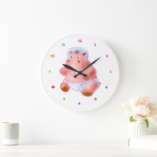 Baby Hippo Clock Grote Klok (Huis)