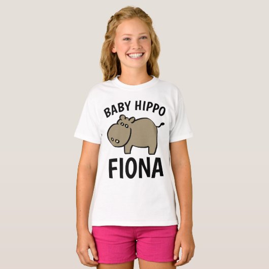 BABY HIPPO FIONA Cute Kinder T-shirts (Voorkant volledig)