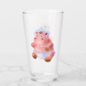 Baby Hippo Glass Glas (Achterkant)