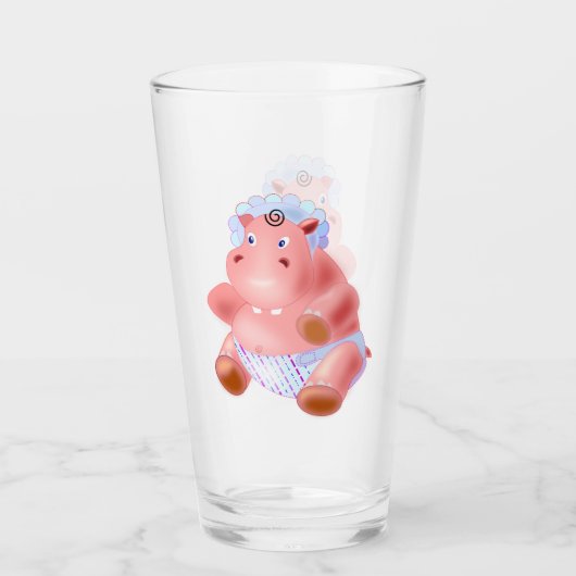 Baby Hippo Glass Glas (Voorkant)