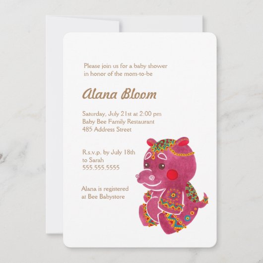 Baby Hippo Kaart (Voorkant)