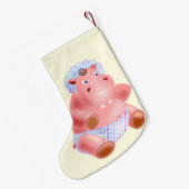 Baby Hippo kerstkous Kleine Kerstsok (Achterkant (Hangend))