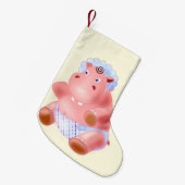 Baby Hippo kerstkous Kleine Kerstsok (Voorkant (Hangend))