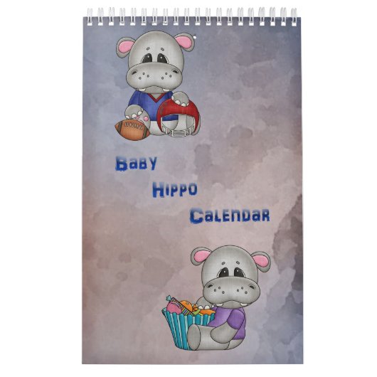 Baby Hippo Kinderkalender Kalender (Hoes)