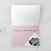 Baby Hippo Liefde Valentijn Kaart (Binnen)