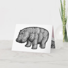 Baby Hippo Liefde Valentijn Kaart