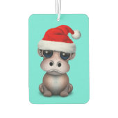 Baby Hippo met een kerstmuts Luchtverfrisser (Achterkant)