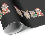 Baby Hippo Moo Deng Christmas Cadeaupapier (Rol Hoek)