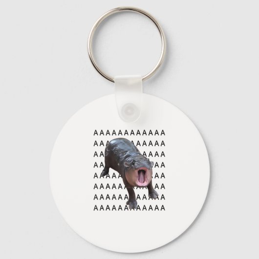 Baby Hippo Moo Deng Tanktop_10 Sleutelhanger (Voorkant)