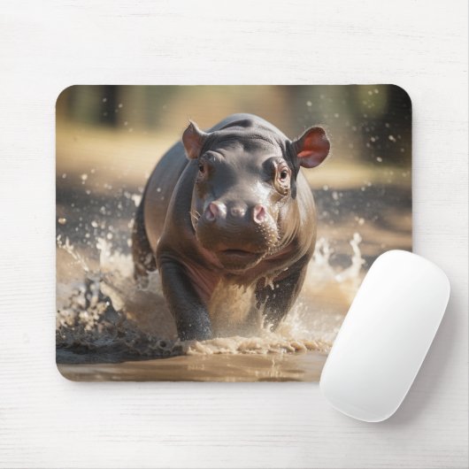 Baby Hippo Muismat (Met muis)