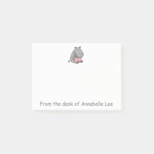 Baby Hippo Post-it® Notes (Voorkant)