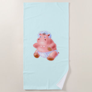 Baby Hippo strandlaken - Kies kleuren