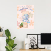 Baby Hippo Sweet Cheeks Neem een Poster (Thuiskantoor)