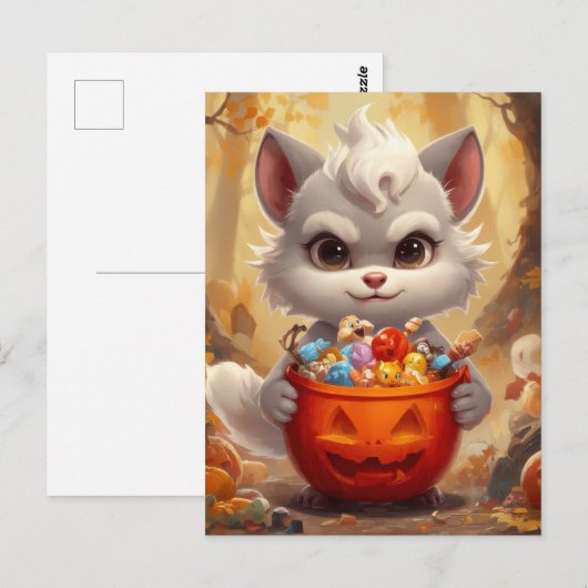 Baby Holiday Wolf Briefkaart (Voorkant / Achterkant)