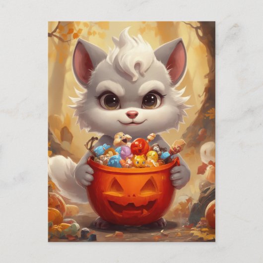 Baby Holiday Wolf Briefkaart (Voorkant)