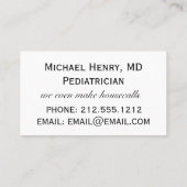 Baby Home Visites Visitekaartje (Achterkant)