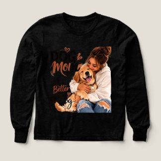 Baby Honden Moeder T-Shirt – Hart & Puppy Design –