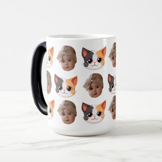 Baby Hondenman Gezicht Grappig Beste Cadeau voor O Magische Mok (Voorkant links)