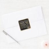 BABY HONEY WAARSCHUWING LABEL Gold en Black Bee (Envelop)