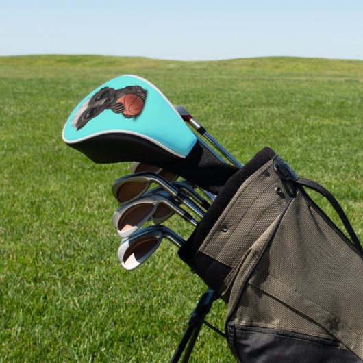 Baby honingbadger die met honkbal speelt golfheadcover (Insitu)