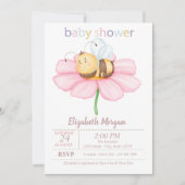 Baby honingbijenkop Baby shower van Stippen Kaart (Voorkant)