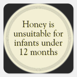 Baby honingwaarschuwing zwarte etiketten stickers