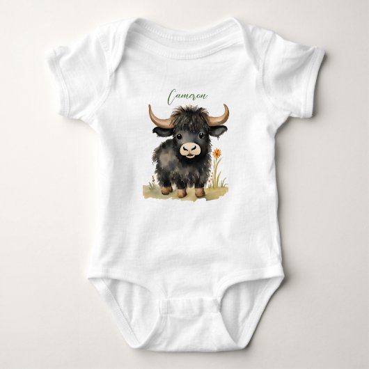 Baby Hoogland Koe Romper (Voorkant)