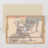 Baby Horse Birth Baby shower Invitation Kaart (Voorkant / Achterkant)