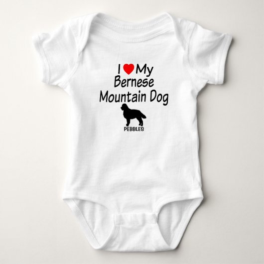 Baby houdt van Berner Sennenhond Romper (Voorkant)