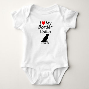 Baby houdt van Border Collie Dog Romper