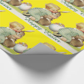 BABY HUGGGGENDE EENVOUDIGE BUNNY, Geel Cadeaupapier (Hoek)