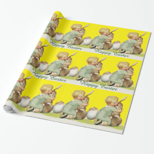 BABY HUGGGGENDE EENVOUDIGE BUNNY, Geel Cadeaupapier