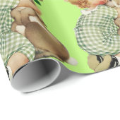 BABY HUGGING RABBIT IRISH ST. PATRICK'S DAY PARTY CADEAUPAPIER (Rol Hoek)
