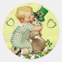 BABY HUGGING RABBIT IRISH ST. PATRICK'S DAY PARTY