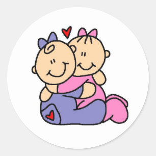 Baby Hugs Ronde Sticker