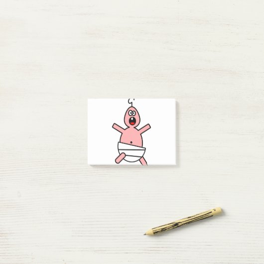 Baby Huilen 2 Post-it® Notes (Op bureau)