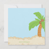 Baby Hula Boy First Birthday Uitnodiging (Achterkant)