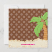 Baby Hula Girl Baby shower Kaart (Achterkant)