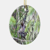 Baby Hummingvogels in een nest Keramisch Ornament (Rechts)