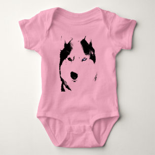 Baby Husky Creeper Peuter Dog T-shirt Biologische
