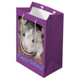 baby husky Dumbo rat Verjaardagscadeau tas Medium Cadeauzakje