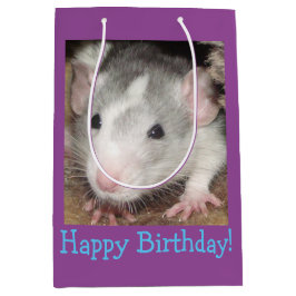 baby husky Dumbo rat Verjaardagscadeau tas Medium Cadeauzakje
