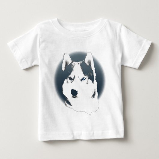 Baby Husky Jurk Siberische Husky Puppy Baby Jurk (Voorkant)