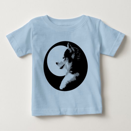 Baby Husky Shirt Sled Dog Baby Tee Shirts (Voorkant)