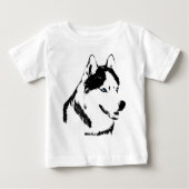 Baby Husky Shirt Sled Dog Toddler Husky T-shirts (Voorkant)