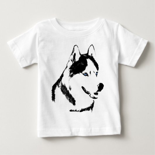Baby Husky Shirt Sled Dog Toddler Husky T-shirts (Voorkant)