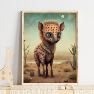 Baby Hyena Afrikaans Dier   Hyena Muurprint Poster