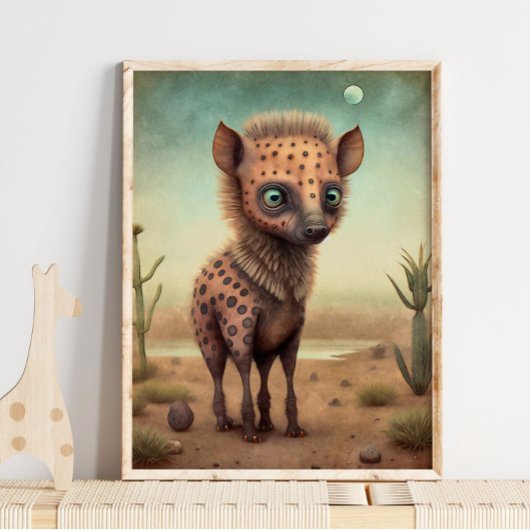 Baby Hyena Afrikaans Dier | Hyena Muurprint Poster