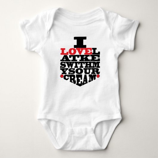 Baby "I Love Latkes" Jersey Bodysuit (Voorkant)